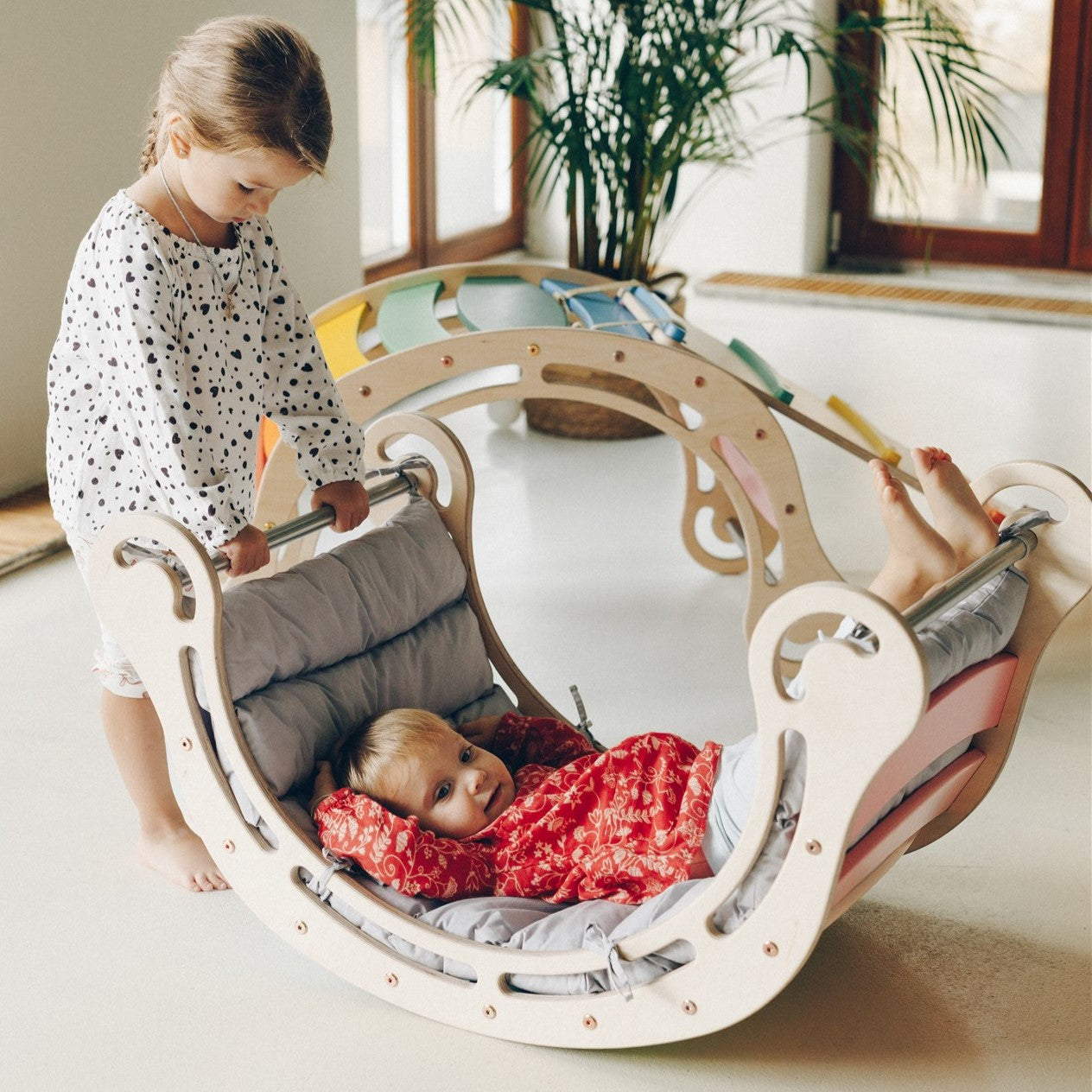 Montessori rainbow hot sale rocker