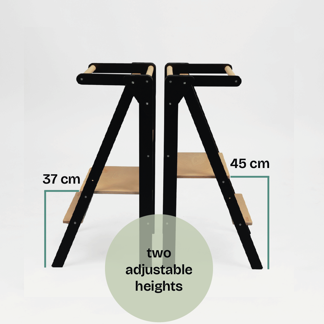 Torre de aprendizaje plegable Negro