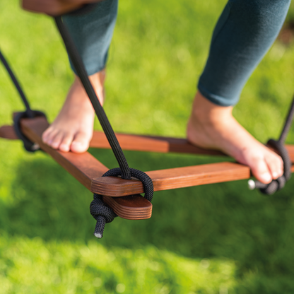 Rope ladder Triangle swing set large brown