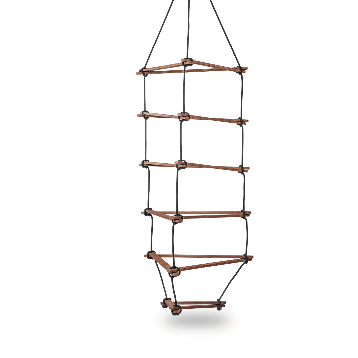 Rope ladder Triangle swing set large brown