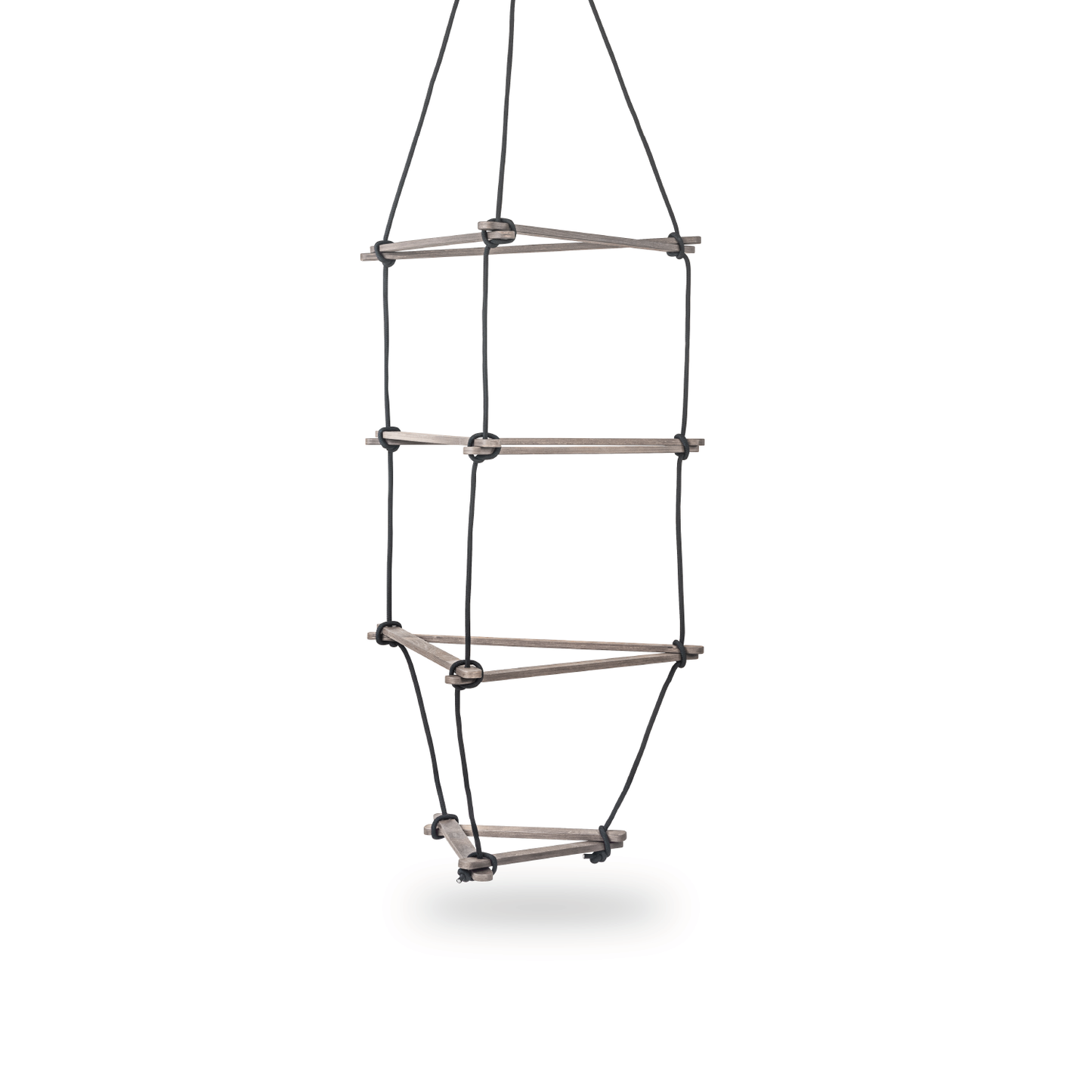 Rope ladder Triangle swing set large grey